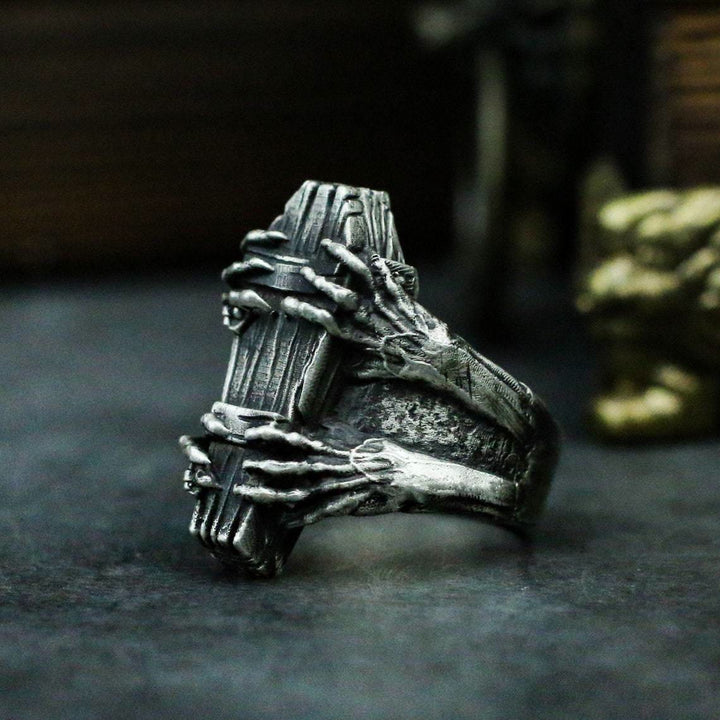 WorldNorse Gothic Skelett Sarg Grab Ring
