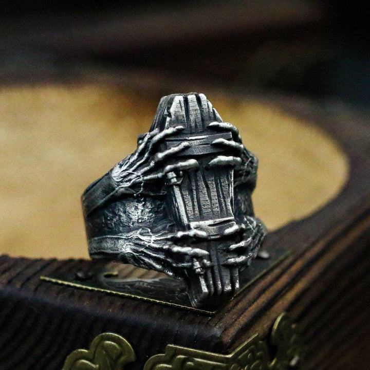 WorldNorse Gothic Skelett Sarg Grab Ring