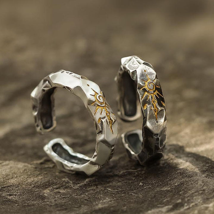 WorldNorse Wish Emblem Gehämmerter offener Ring / Ohrringe - image 5