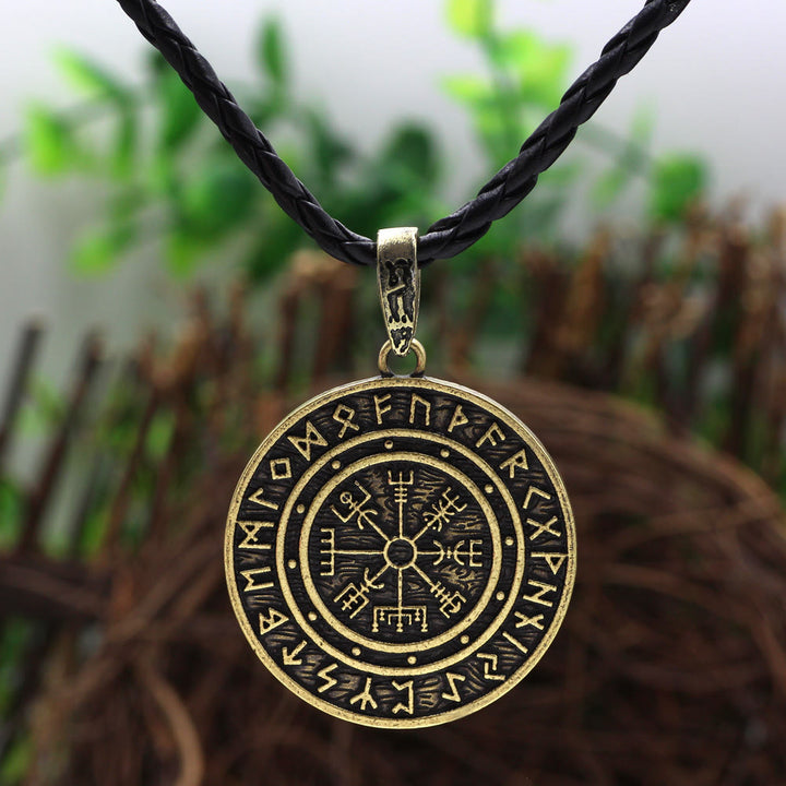 WorldNorse Vegvisir Rune Runde Halskette