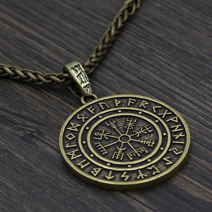 WorldNorse Vegvisir Rune Runde Halskette