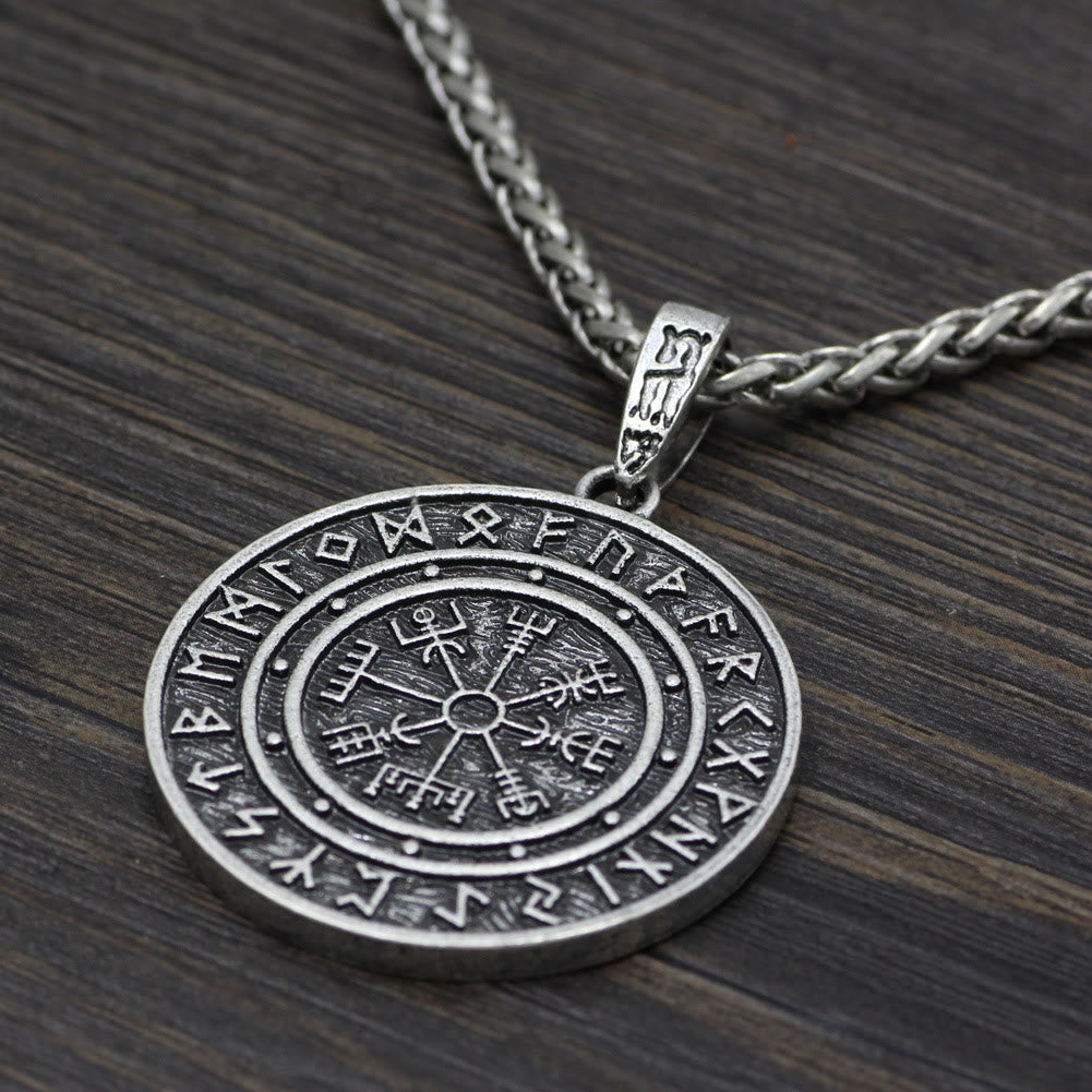 WorldNorse Vegvisir Rune Runde Halskette