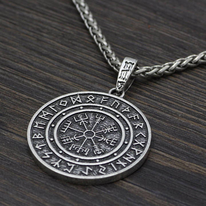 WorldNorse Vegvisir Rune Runde Halskette