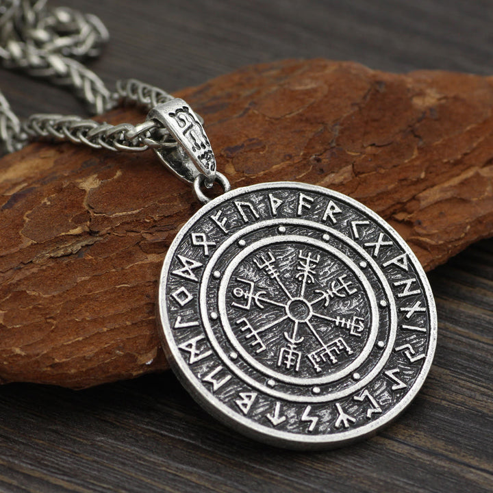 WorldNorse Vegvisir Rune Runde Halskette