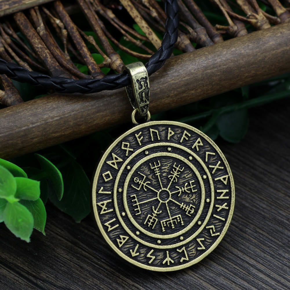 WorldNorse Vegvisir Rune Runde Halskette