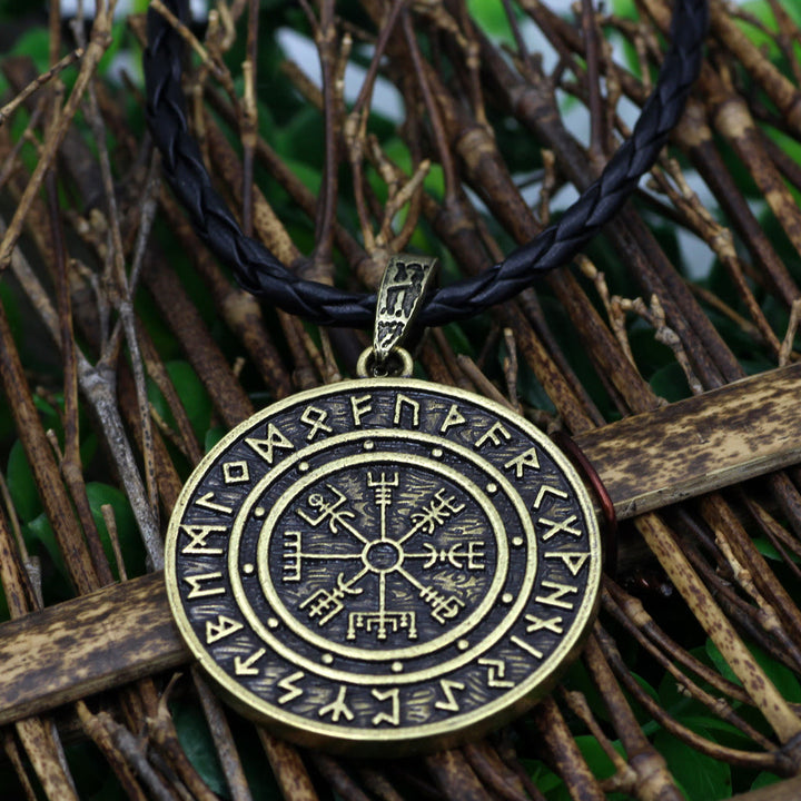 WorldNorse Vegvisir Rune Runde Halskette