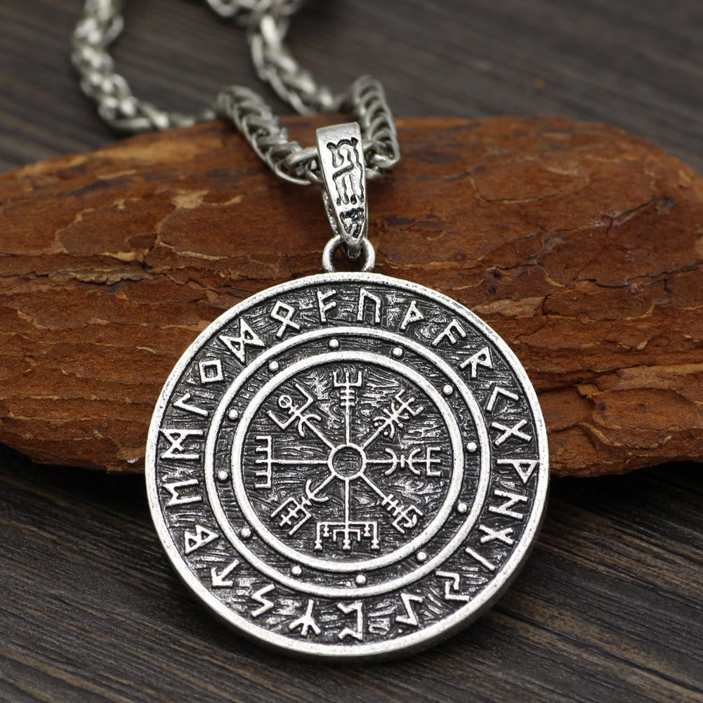 WorldNorse Vegvisir Rune Runde Halskette