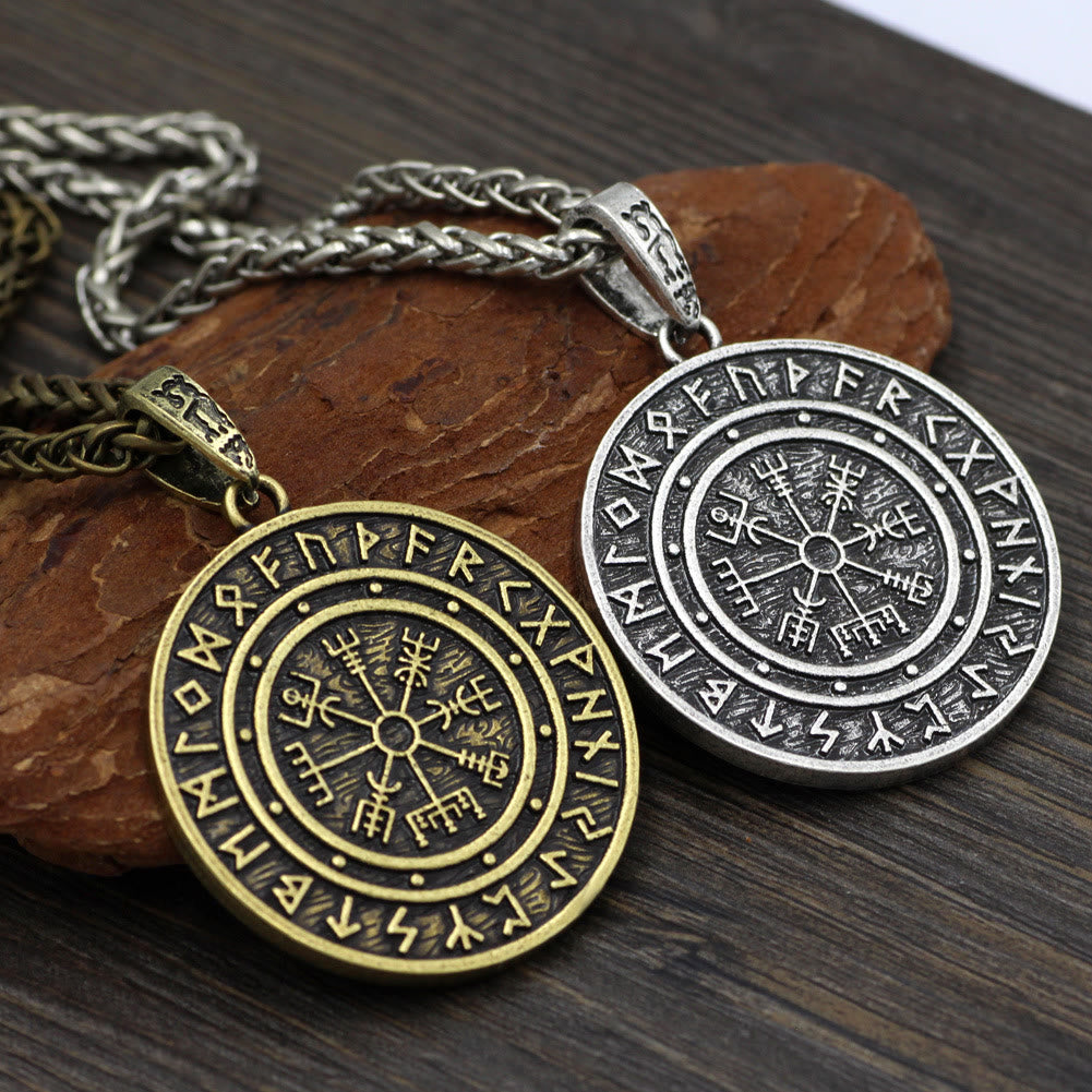 WorldNorse Vegvisir Rune Runde Halskette