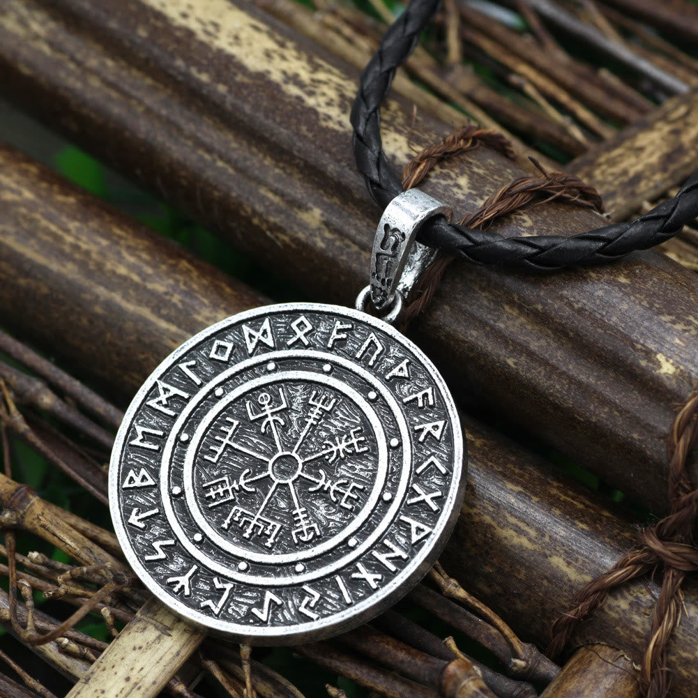 WorldNorse Vegvisir Rune Runde Halskette