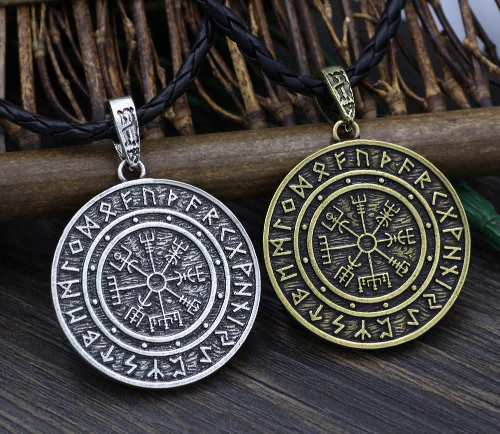 WorldNorse Vegvisir Rune Runde Halskette