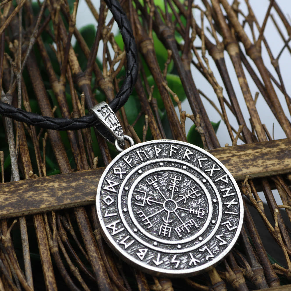 WorldNorse Vegvisir Rune Runde Halskette