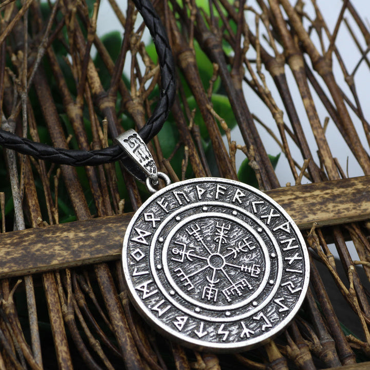 WorldNorse Vegvisir Rune Runde Halskette