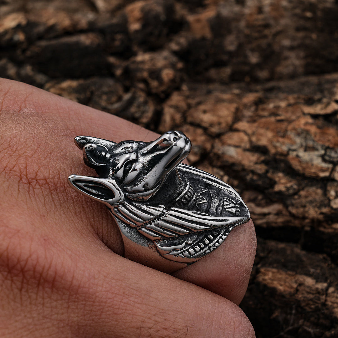 WeltNordischer ägyptischer Anubis-Ring, Todesgott