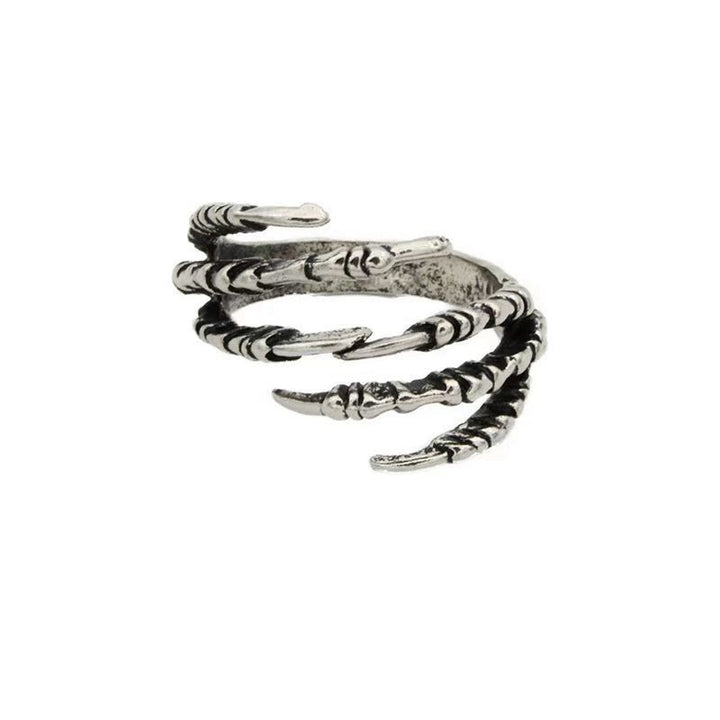 WorldNorse Verstellbarer Ring mit Drachenklaue aus Edelstahl