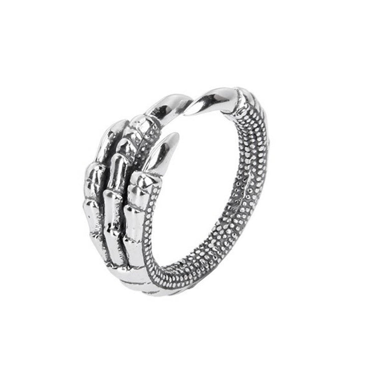WorldNorse Verstellbarer Ring mit Drachenklaue aus Edelstahl