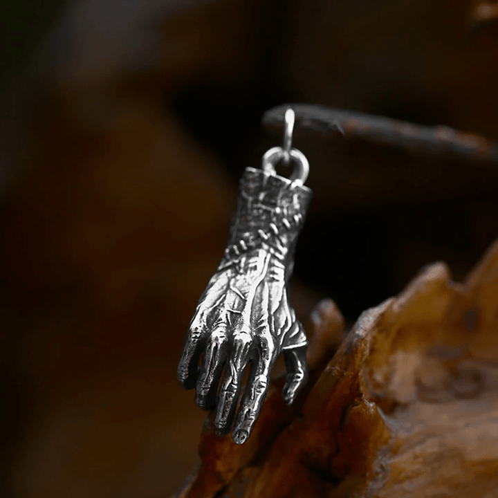 WorldNorse Totenkopf Handknochen Halskette