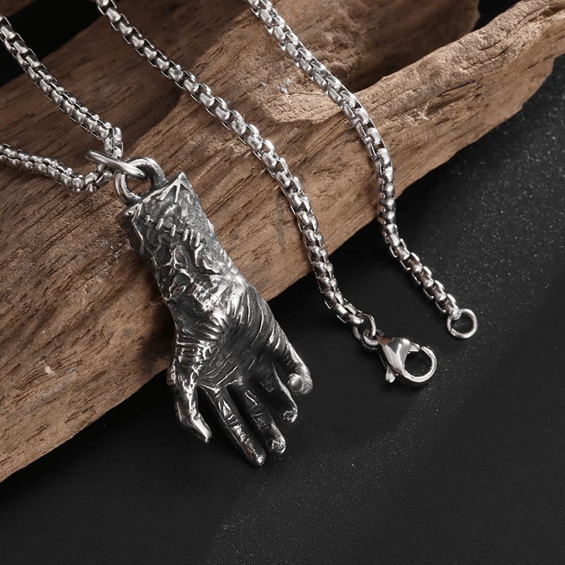 WorldNorse Totenkopf Handknochen Halskette