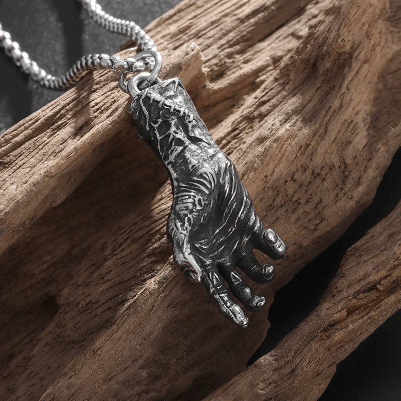 WorldNorse Totenkopf Handknochen Halskette