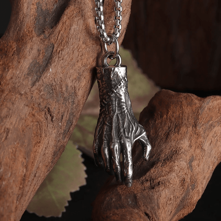 WorldNorse Totenkopf Handknochen Halskette
