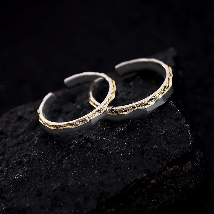 WorldNorse Gravur Zweifarbiger Ring