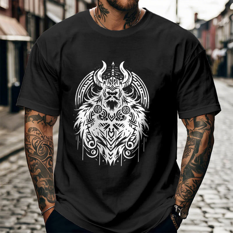 WorldNorse T-Shirt im Wikinger-Stil mit Odin-Krieger