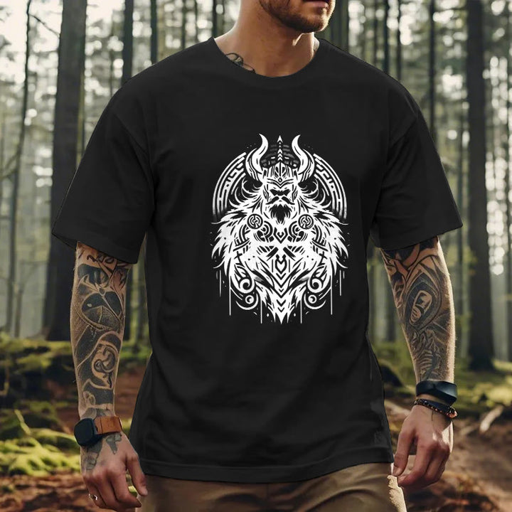 WorldNorse T-Shirt im Wikinger-Stil mit Odin-Krieger