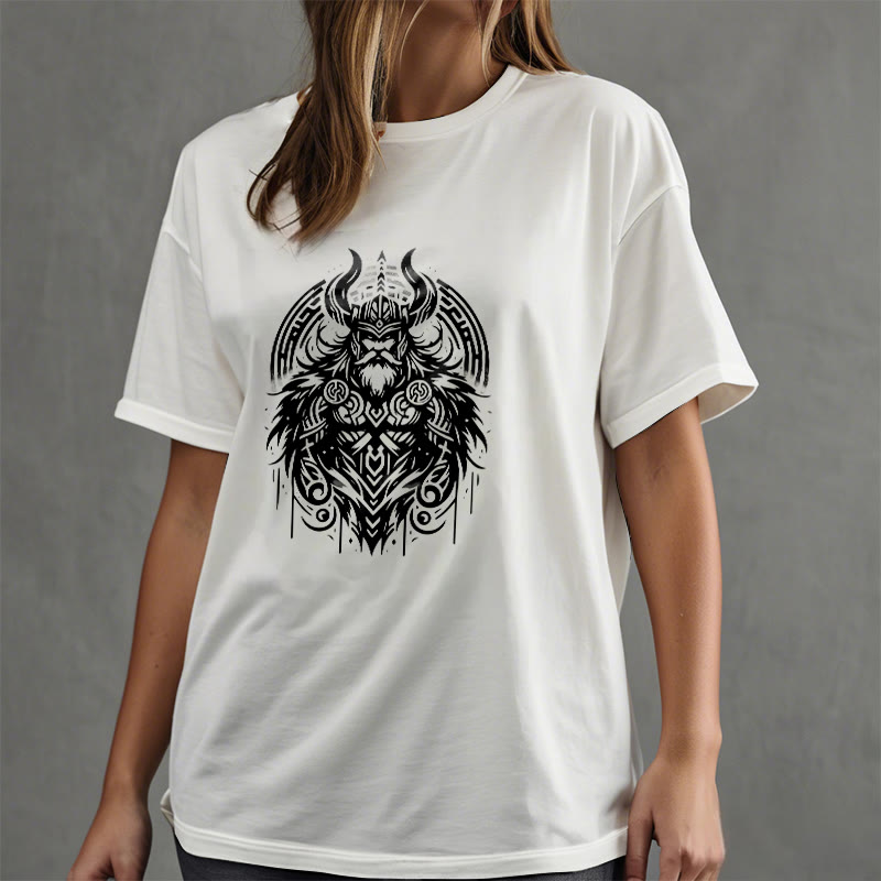 WorldNorse T-Shirt im Wikinger-Stil mit Odin-Krieger