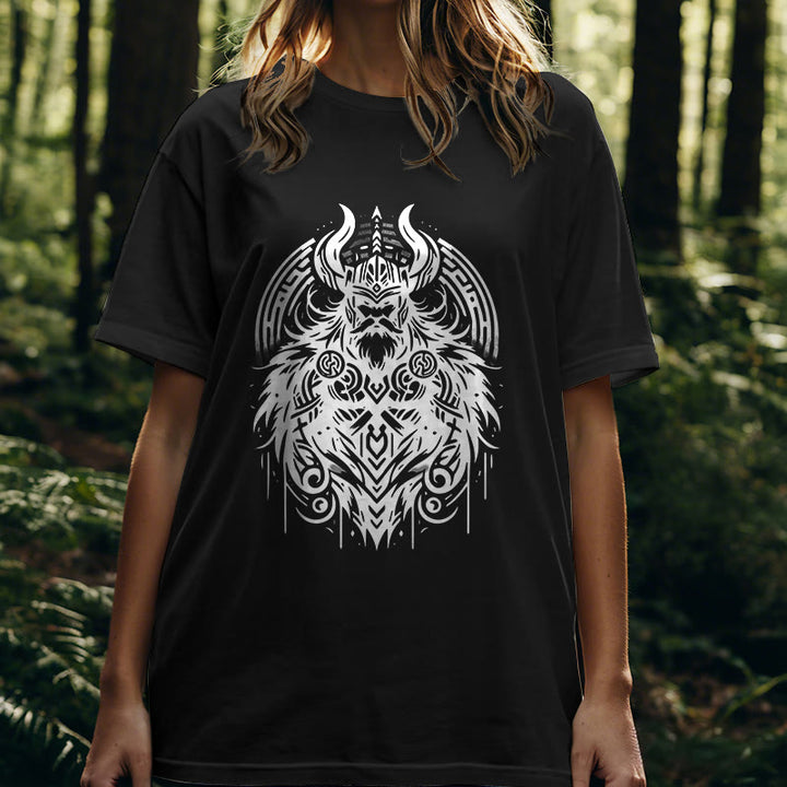 WorldNorse T-Shirt im Wikinger-Stil mit Odin-Krieger