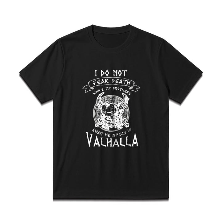 WorldNorse – Valhalla – T-Shirt mit Aufdruck „Fürchte den Tod nicht“