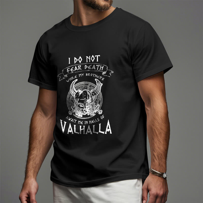WorldNorse – Valhalla – T-Shirt mit Aufdruck „Fürchte den Tod nicht“
