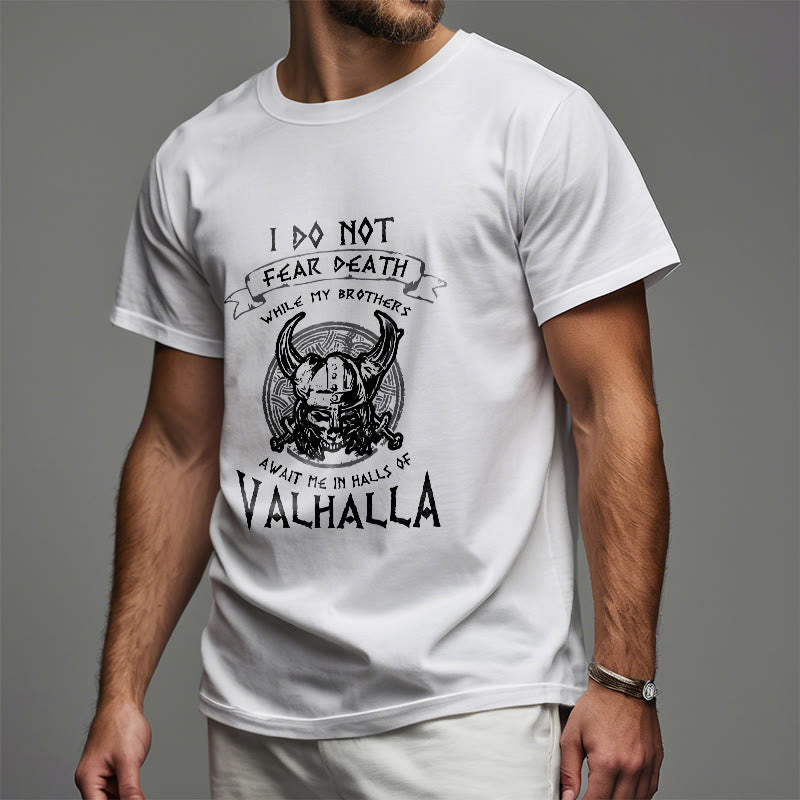 WorldNorse – Valhalla – T-Shirt mit Aufdruck „Fürchte den Tod nicht“