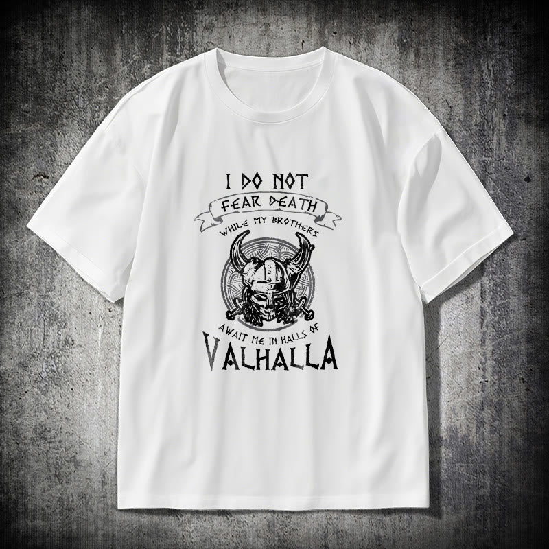 WorldNorse – Valhalla – T-Shirt mit Aufdruck „Fürchte den Tod nicht“ - Weiß - 2XL - image 9