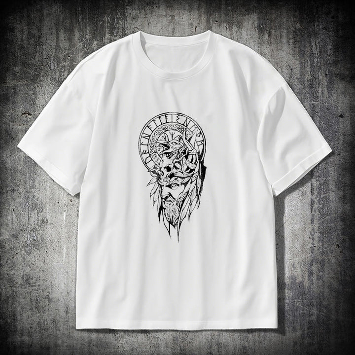 WorldNorse Vegvisir Wolve Keltisches T-Shirt - Weiß - 2XL - image 9