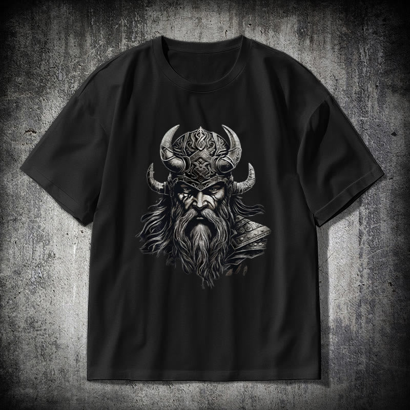 WorldNorse Odin König Wikinger Gott Krieger T-shirt - Schwarz - 2XL - image 0