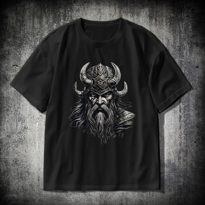 WorldNorse Odin König Wikinger Gott Krieger T-shirt - Schwarz - 2XL - image 0