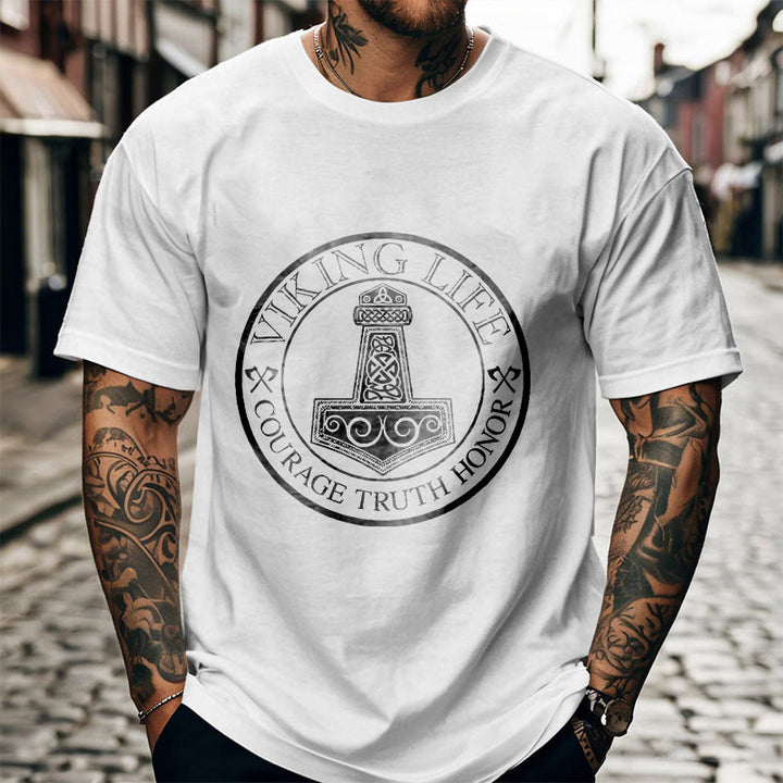 WorldNorse Viking Honor Thors Hammer T-Shirt - image 14