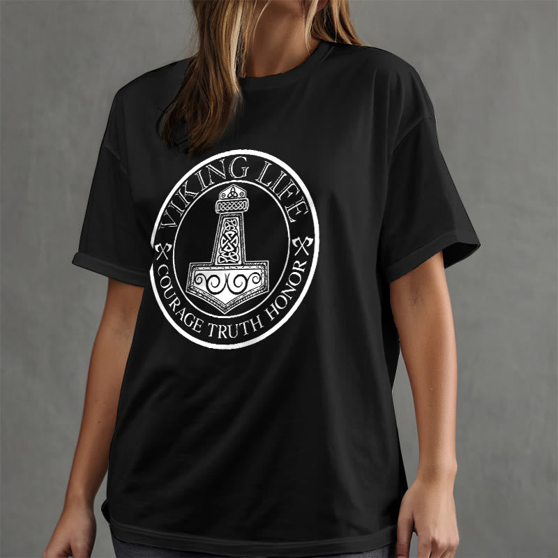 WorldNorse Viking Honor Thors Hammer T-Shirt - image 6