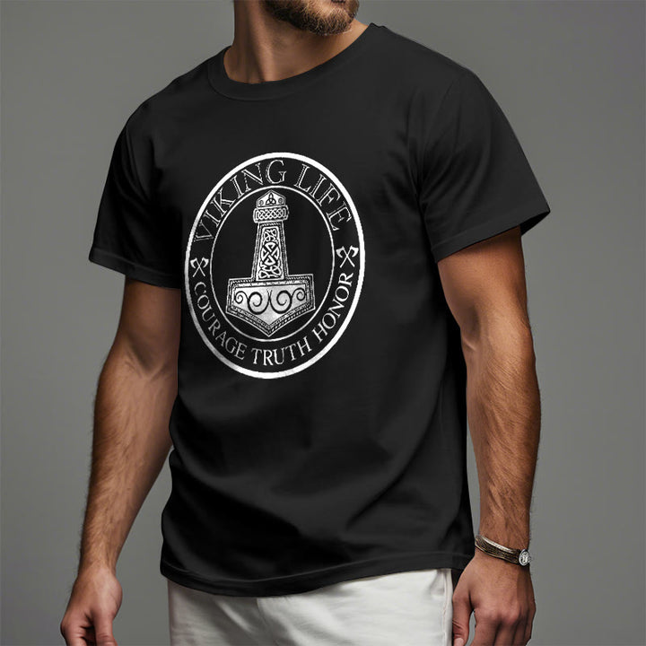 WorldNorse Viking Honor Thors Hammer T-Shirt - image 3