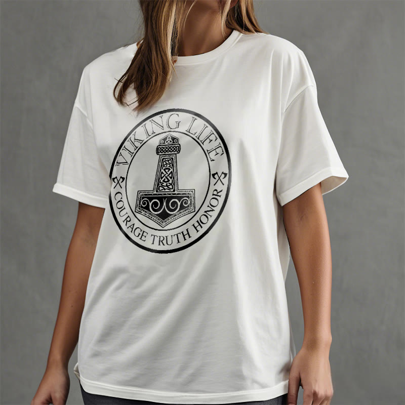 WorldNorse Viking Honor Thors Hammer T-Shirt - image 15