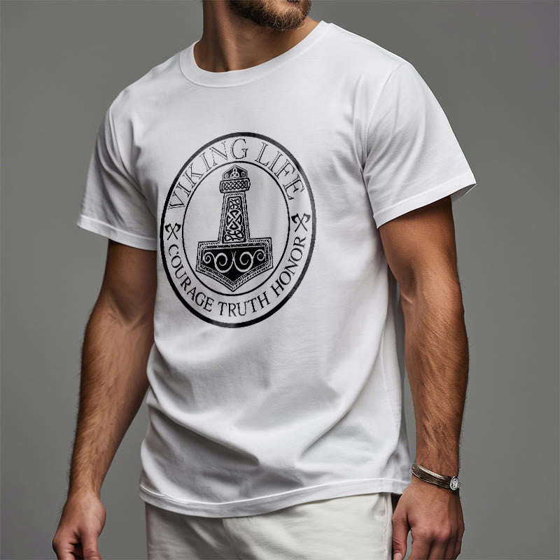 WorldNorse Viking Honor Thors Hammer T-Shirt - image 12