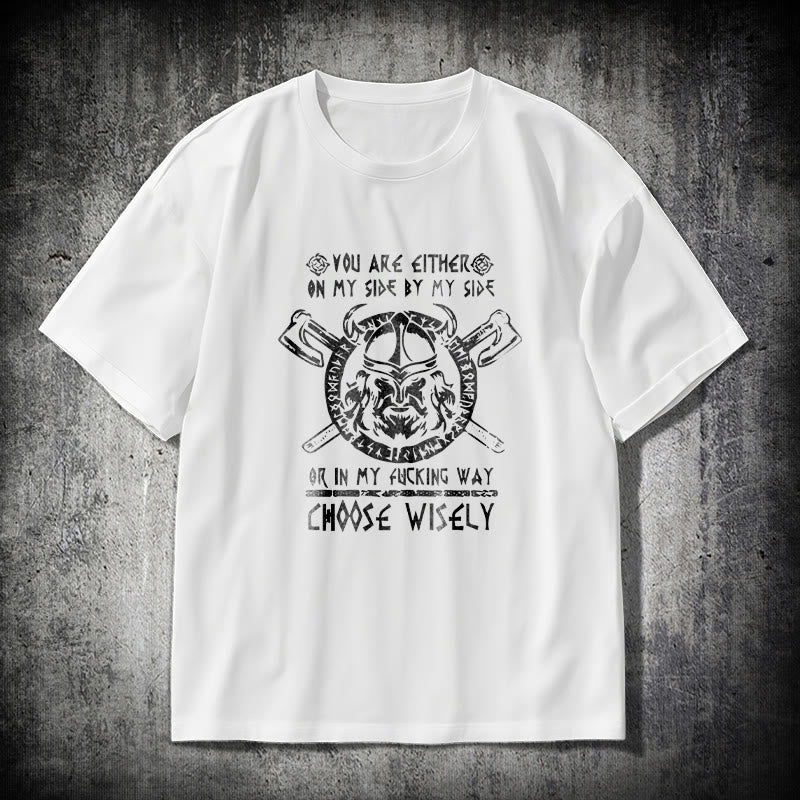 WorldNorse Vikings Rune Odin Symbol Axt T-shirt - Weiß - 2XL - image 9