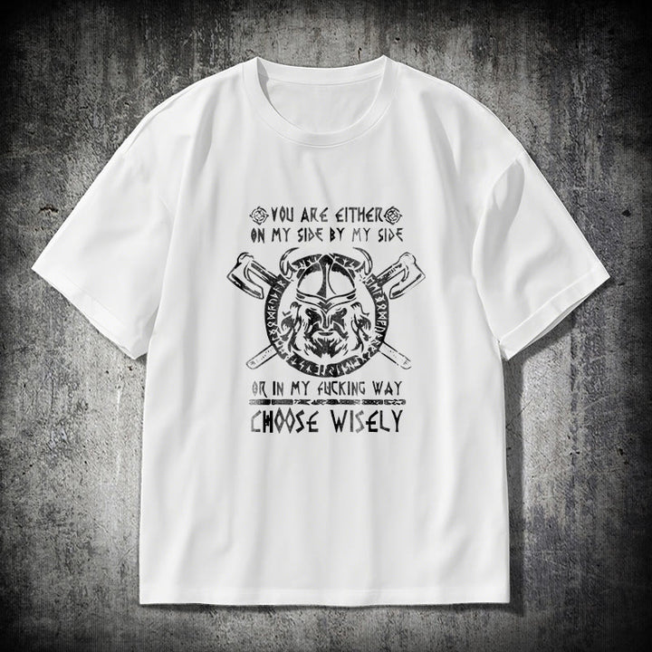 WorldNorse Vikings Rune Odin Symbol Axt T-shirt - Weiß - 2XL - image 9
