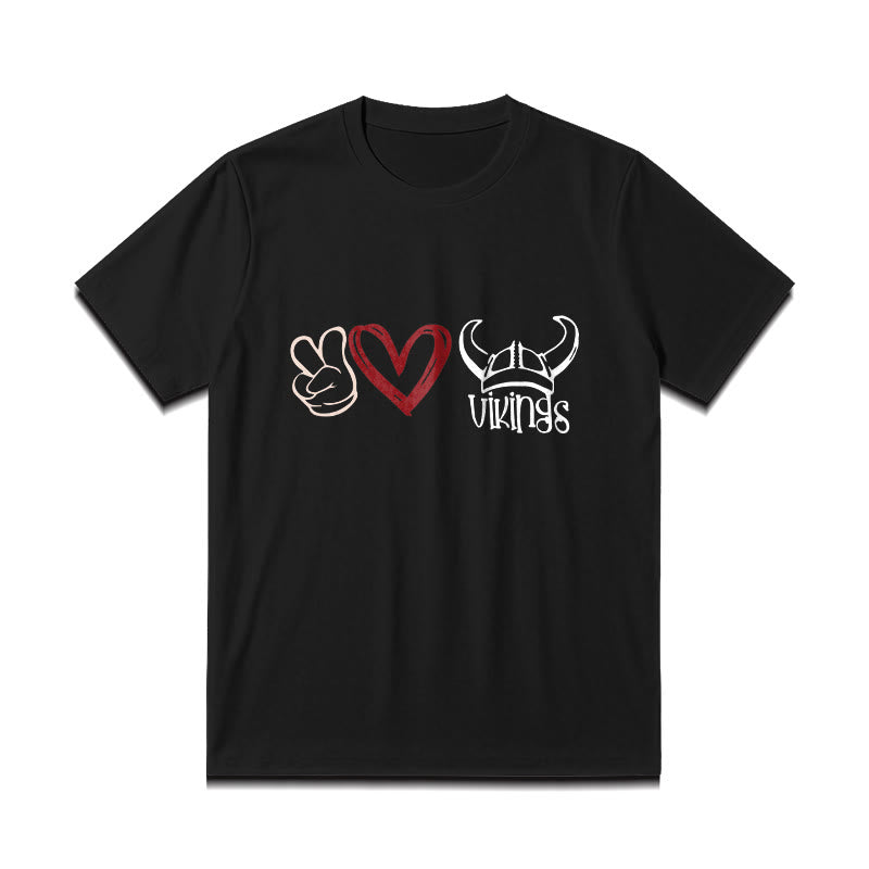 WorldNorse T-Shirt mit nordischem Wikinger-Herz-Design von