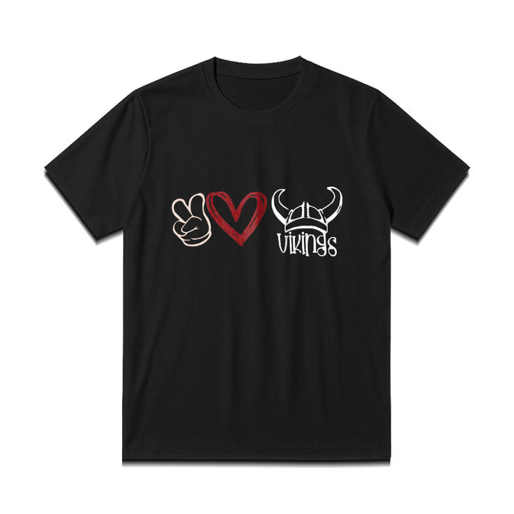 WorldNorse T-Shirt mit nordischem Wikinger-Herz-Design von
