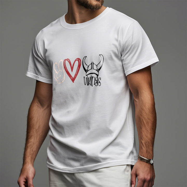 WorldNorse T-Shirt mit nordischem Wikinger-Herz-Design von