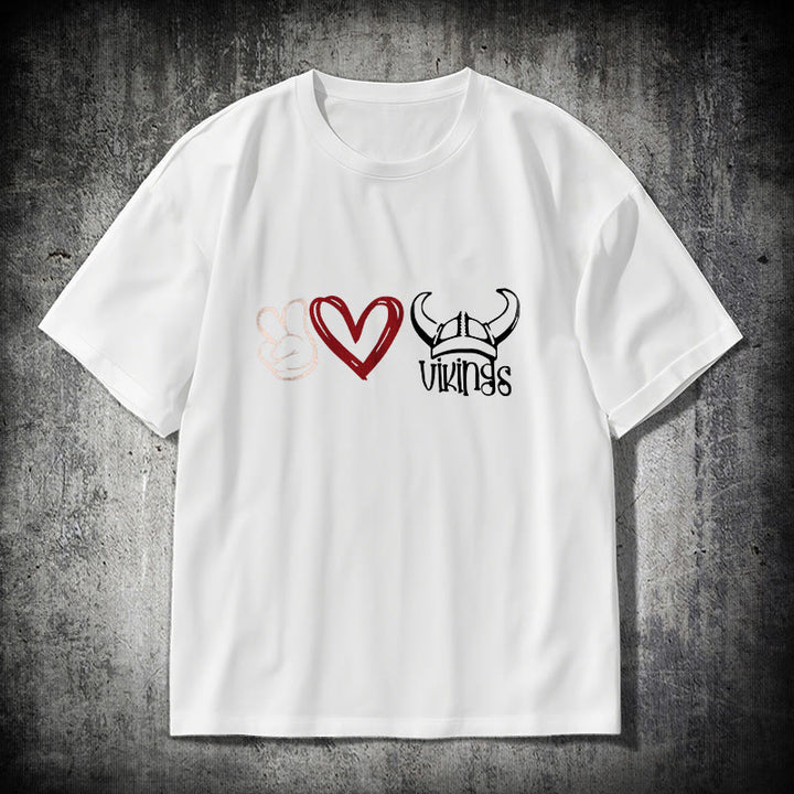 WorldNorse T-Shirt mit nordischem Wikinger-Herz-Design von