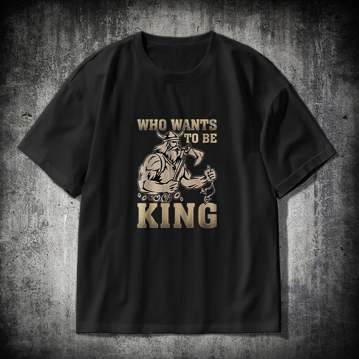 WorldNorse Wikinger König der Krieger T-Shirt - Schwarz - 2XL - image 0