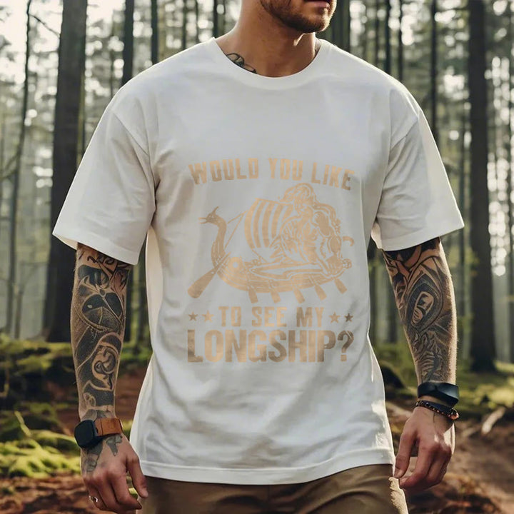 WorldNorse Mein Langschiff Wikinger Leben T-shirt