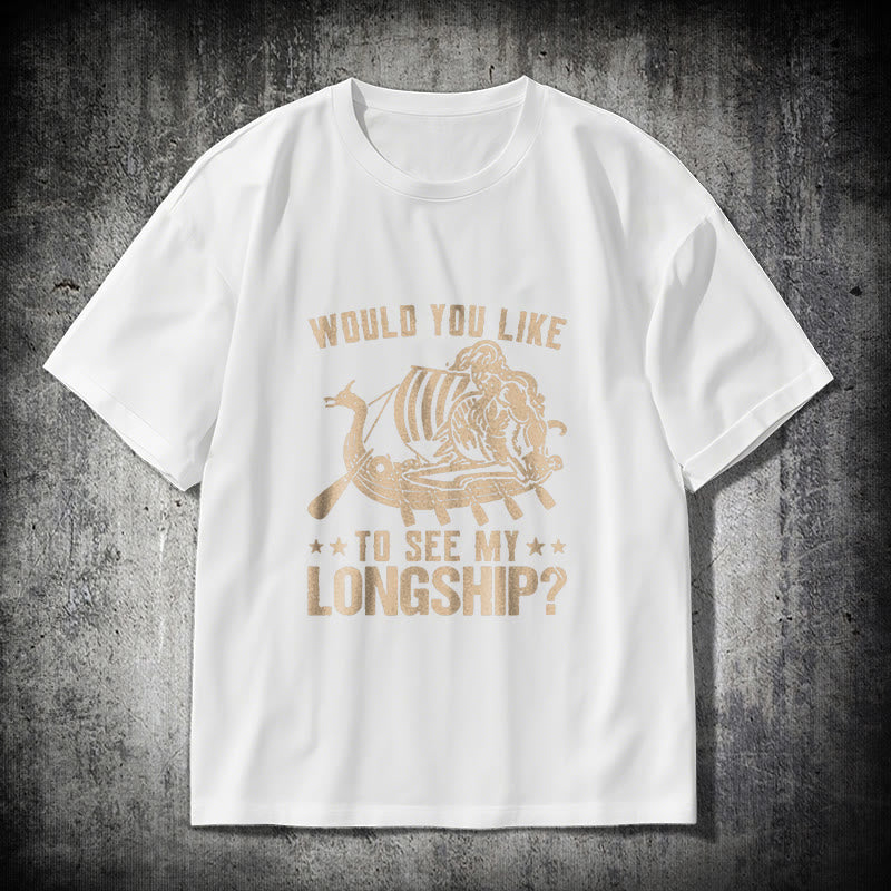 WorldNorse Mein Langschiff Wikinger Leben T-shirt - Weiß - 2XL - image 9