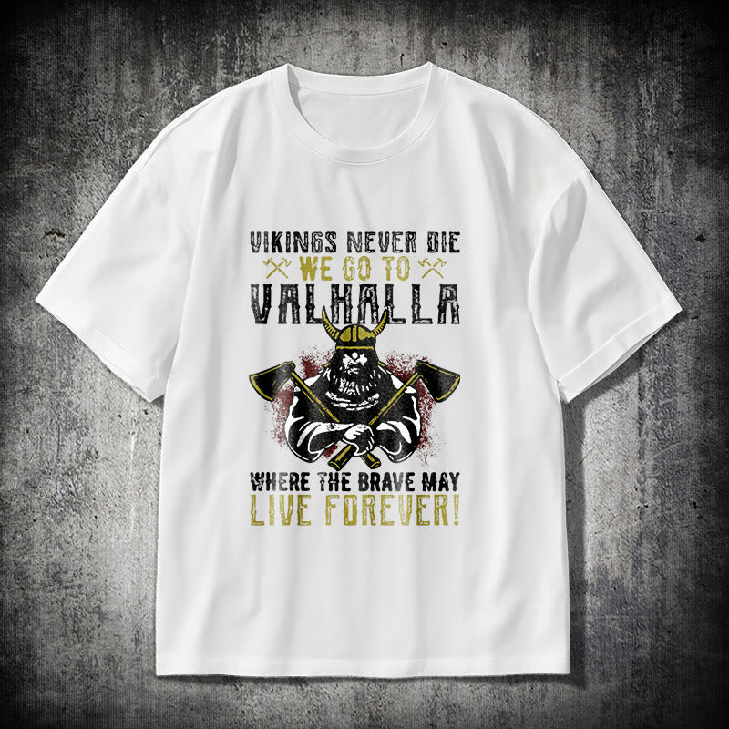 WorldNorse Never Die Valhalla T-Shirt - Weiß - 2XL - image 9
